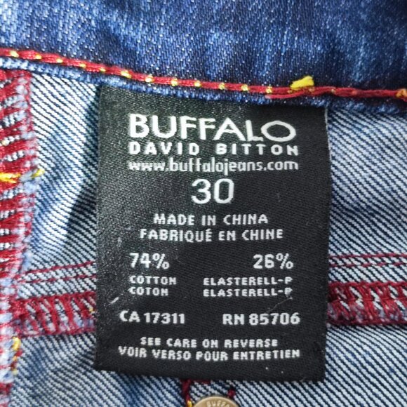 Buffalo Jeans women's sz 30 ink blue colour Selvedge Low rise Straight leg denim - Picture 6 of 13